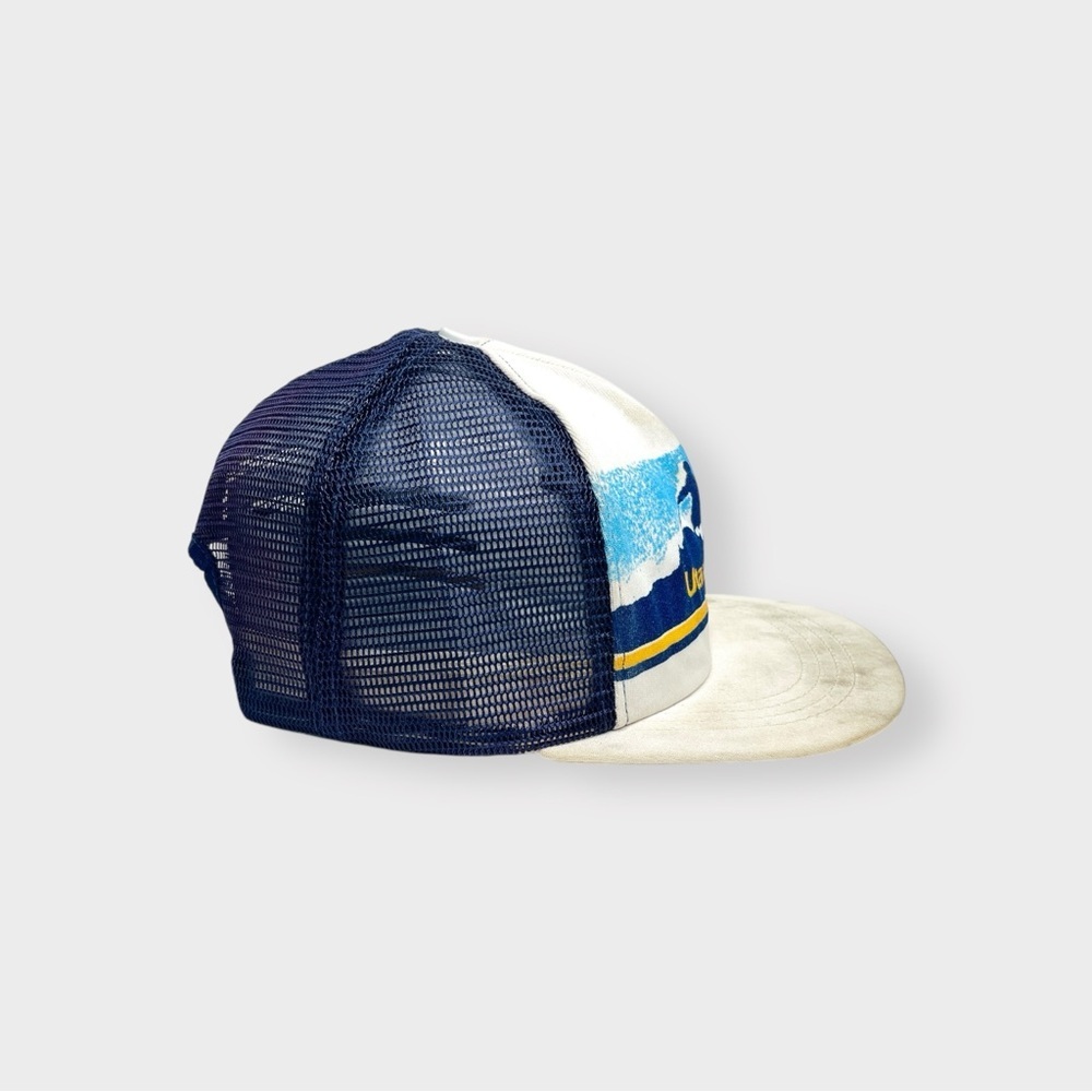 Vtg 80s 90s Utaaaaaah! Snapback Hat, Utah Ski Snow Trucker Hat, Thrashed Worn - Picture 2 of 7